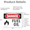 Signmission Fuel Oil, 7 in W x Rectangle, Vinyl Decal OS-2PACK-DS-D-57-L-2019 - alternate 5